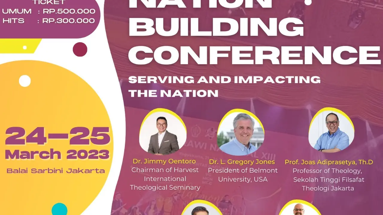 STT Internasional Harvest menggelar acara NATION BUILDING CONFERENCE di Balai Sarbini, Jakarta 24-25 Maret 2023. (Dok. hits.ac.id)