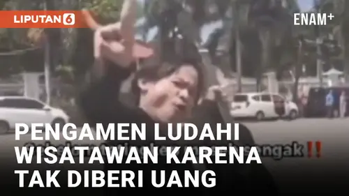 VIDEO: Kesal Tak Diberi Uang, Pengamen Ludahi Wisatawan di Kawasan Benteng Kuto Besak Palembang