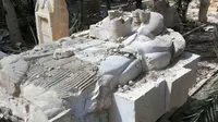 Artefak di kota kuno Palmyra yang dirusak ISIS. (Reuters)