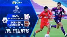 Berita video highlights BRI Liga 1, pertandingan antara RANS Nusantara FC melawan Borneo FC pada pekan ke-16 BRI Liga 1 2022/2023, Senin (19/12/2022) sore WIB.