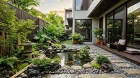 Inspirasi Kolam Mini Ala Jepang untuk Rumah Minimalis/AI Generated
