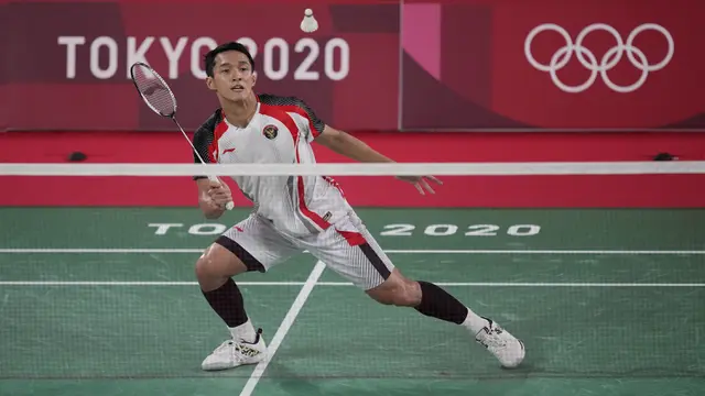 Foto: Susah Payah Lawan Wakil Singapura, Jonatan Christie Akhirnya Kunci Tiket 16 Besar di Olimpiade Tokyo 2020