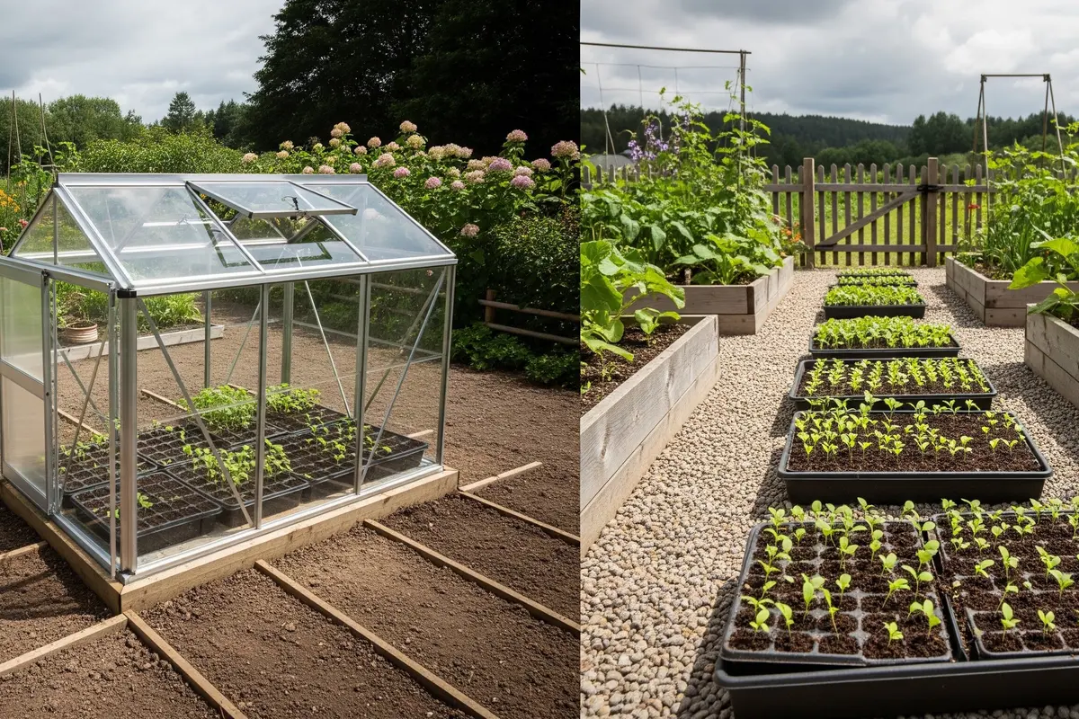 Greenhouse Mini vs Menyemai Tanpa Penutup