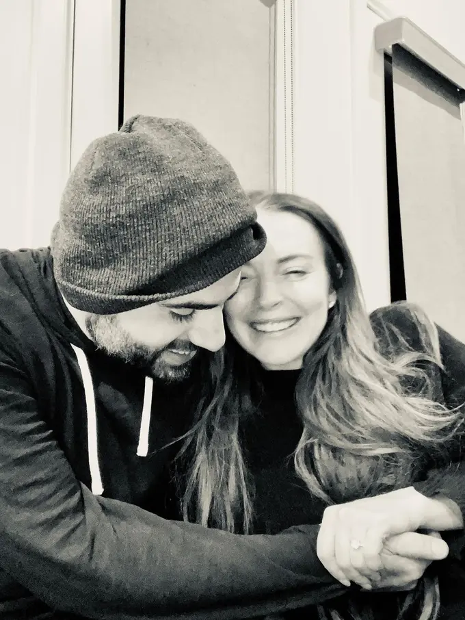 Lindsay Lohan dan  Bader Shammas. (Instagram/ lindsaylohan)
