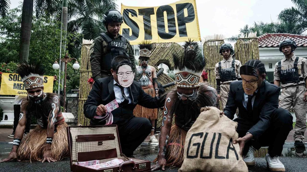 Aksi Greenpeace Soroti Dampak Proyek Tebu di Merauke