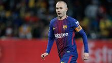 5. Andres Iniesta - Andres Iniesta adalah salah satu gelandang terhebat sepanjang masa. Iniesta menjadi gelandang luar biasa dan jadi jantung permainan tiki-taka Barcelona saat ditangani Pep Guardiola. (AFP/Gianluigi Guercia)