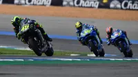 Valentino Rossi bermasalah dengan ban belakang di MotoGP Thailand (AFP)