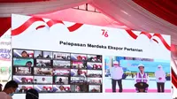 Pelepasan Merdeka Ekspor Pertanian yang dibuka oleh Presiden Joko Widodo (Jokowi) secara virtual, yang diikuti oleh Pemprov Sumsel (Dok. Humas Pemprov Sumsel / Nefri Inge)