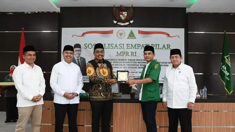 Sosialisasi Empat Pilar MPR kerjasama MPR dengan PC GP Ansor Kabupaten Tasikmalaya