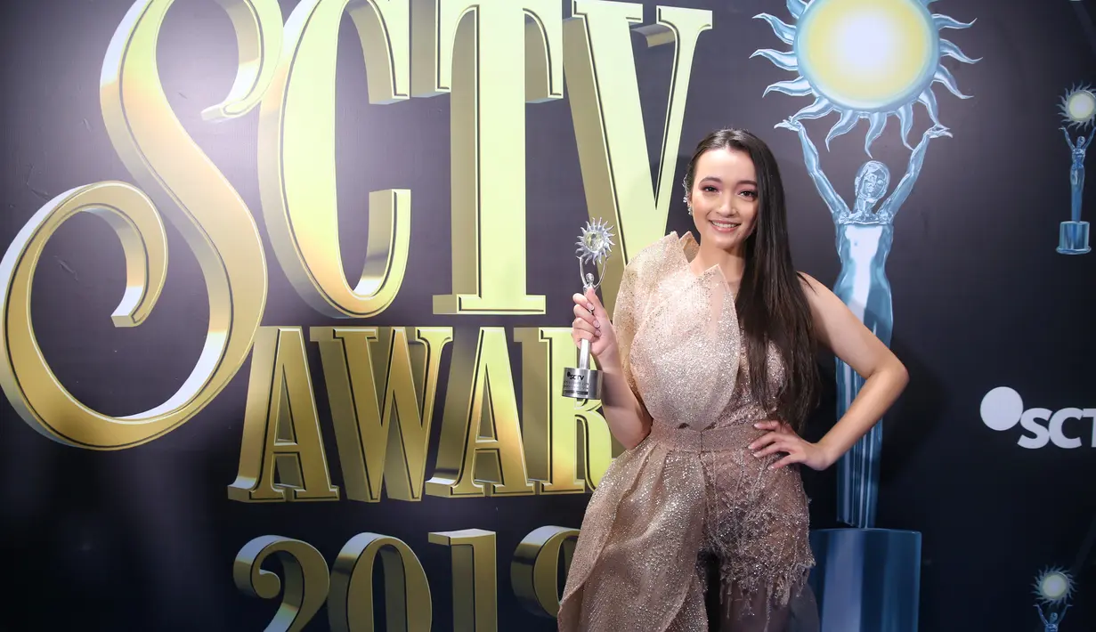 Megan Domani SCTV Awards 2019. (Adrian Putra/Fimela.com)