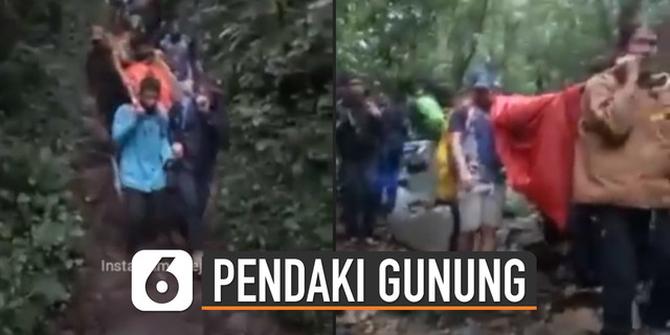 VIDEO: Viral Pendaki Gunung Ditinggal Rombongan Karena Sakit