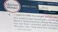 Kamus Merriam-Webster Nobatkan Kata They Sebagai Word Of The Year 2019