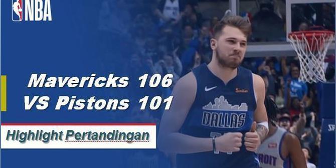 Cuplikan Hasil Pertandingan NBA : Mavericks 106 VS Pistons 101