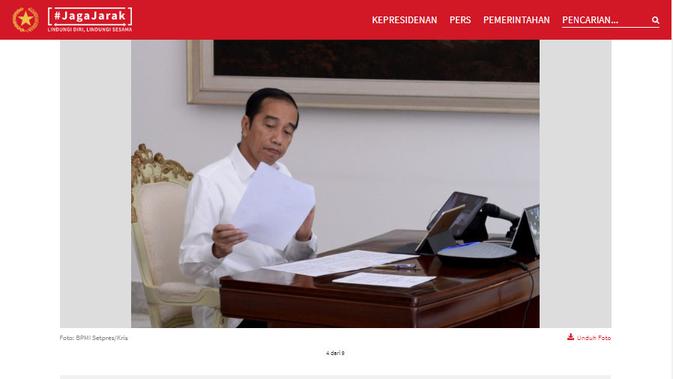 Penelusuran Klaim  Foto Presiden Jokowi Terkena Virus