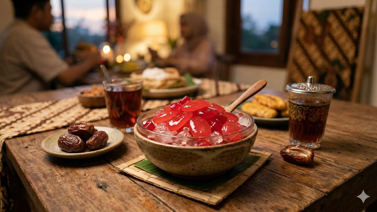 Cara Membuat Kolang Kaling Berwarna Merah Alami Tanpa Pewarna Buatan