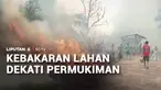 Lahan gambut seluas 30 hektare di dua wilayah di Kabupaten Ogan Ilir, Sumatra Selatan, terbakar. Kencangnya embusan angin membuat api terus membesar mendekati permukiman warga pada Sabtu petang.