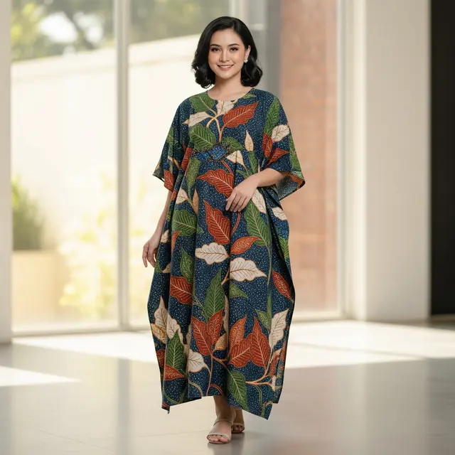 9 Model Atasan Batik Motif Daun Kekinian, Tren Fashion Tampil Stylish