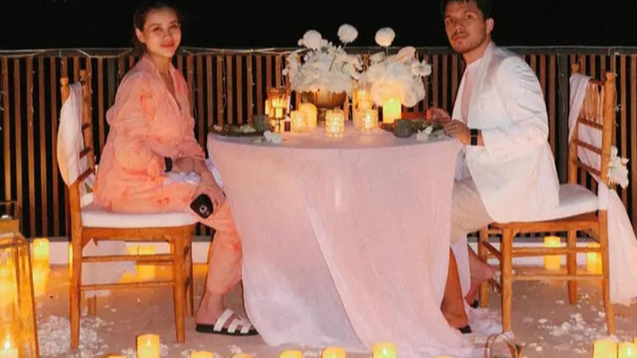 Foto Aaliyah Massaid dan Thariq Halilintar Dinner Anniversary di Bali, Romantis dan Penuh Kejutan