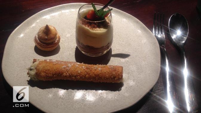Dolcetti, sajian khas Italia di restoran Filini, Radisson Blu Bali Uluwatu. (Liputan6.com/Putu Elmira)