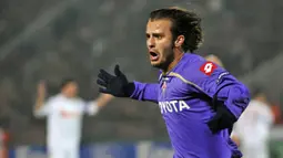 6. Alberto Gilardino. Striker kelahiran 5 Juli 1982 ini selama berkiprah di Liga Champions telah mencetak 13 gol untuk AC Milan dan Fiorentina. (AFP/Attila Kisbenedek)