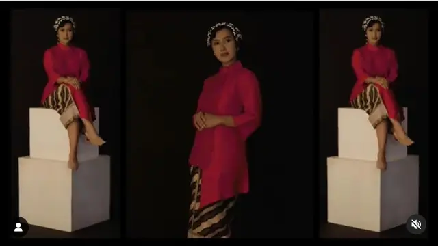 6 Potret Widi Mulia Pakai Kebaya, Ditampilkan dalam Video Lagu Terbaru