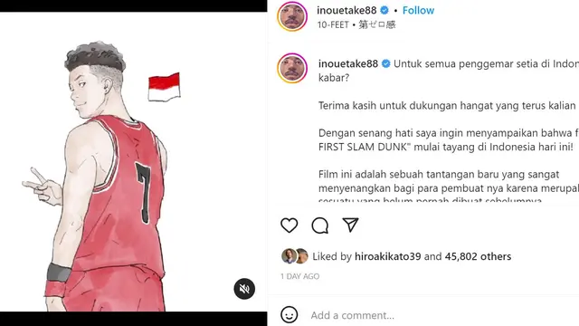 Film Anime The First Slam Dunk Menyapa Fans Indonesia