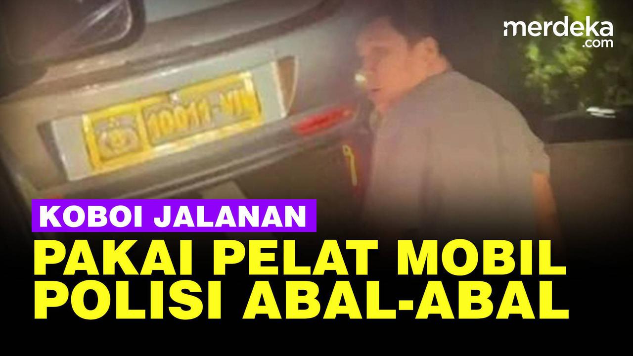VIDEO: Pelat Nopol Palsu Koboi Jalanan Berlagak Polisi Todong Pistol di Tol