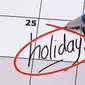 Tandai kalendar untuk menyiapkan liburan