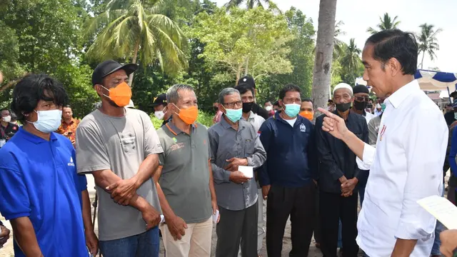Presiden Jokowi bertemu nelayan di Bangka Belitung