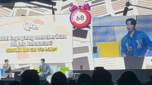 Fan Meeting Wi Ha Joon di Jakarta. (Zulfa Ayu Sundari/ Liputan6.com)
