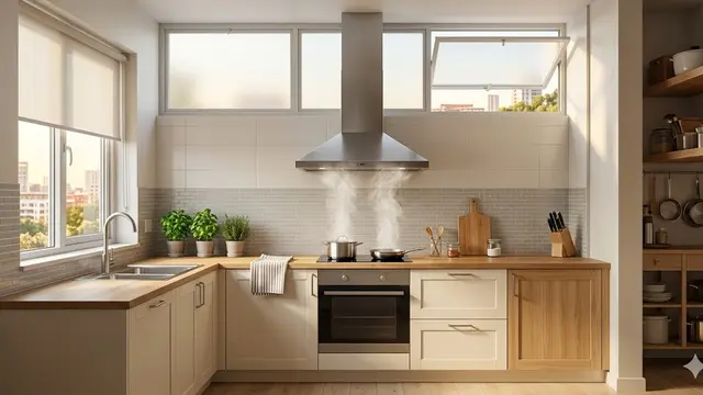 Desain Dapur Kecil di Rumah Menghadap Barat agar Tidak Panas