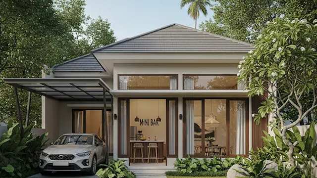 Rumah Sederhana dengan Mini Carport