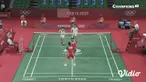 Ganda putra bulu tangkis Indonesia Kevin Sanjaya Sukamuljo/Marcus Fernaldi Gideon menyerah pada pasangan Taiwan Lee Yang/Wang Chi Lin Selasa (27/7). Permainan berlangsung tiga gim dengan skor 18-21, 21-15 dan 17-21.