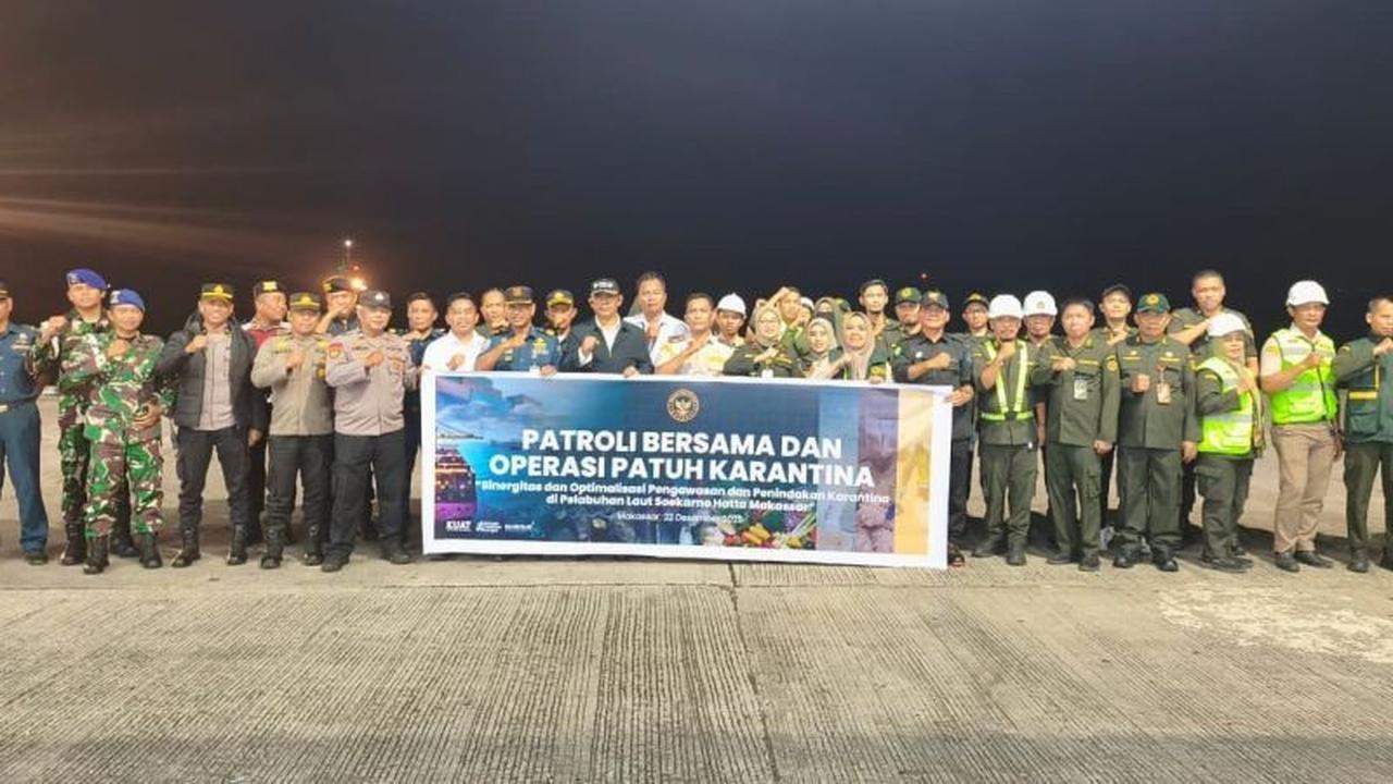 Karantina Sulsel Perketat Pengawasan Nataru 2025/2026, KM Gunung Dempo Jadi Sasaran Operasi Patuh