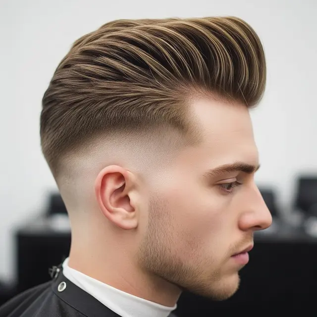 Model Rambut Pria Atas Panjang Samping Tipis yang Modern (Image by Gemini AI)