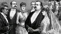 Pesta pernikahan Presiden AS Grover Cleveland dengan Frances Folsom. (Harper's Weekly)