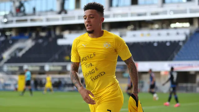 Selebrasi Pemain Dortmund Dukung George Floyd