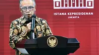 Ketua Dewan Komisioner OJK Wimboh Santoso memberikan keterangan di Kantor Presiden, Jakarta, Kamis (10/6/2021). (Foto: Rusman/Biro Pers Sekretariat Presiden)