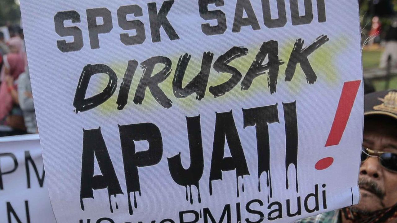 Dalam aksinya, mereka menuntut keselamatan para PMI dan pengoptimalisasian penempatan PMI.