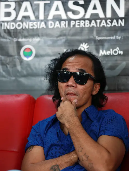 Vokalis Kaka mengaku, bahwa ini kali keduanya bekerja sama dengan Kementrian Desa Pembangunan Daerah Tertinggal, dan Transmigrasi. (Deki Prayoga/Bintang.com)