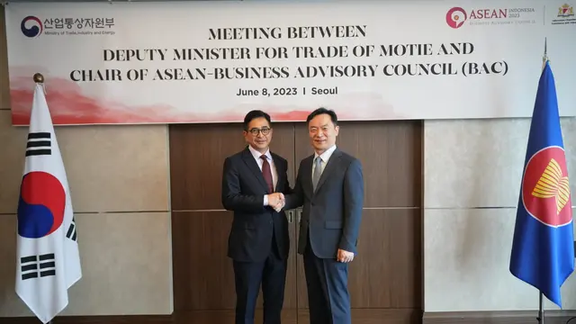 Ketua ASEAN Business Advisory Council (ASEAN-BAC) Arsjad Rasjid melakukan roadshow di Seoul, Korea Selatan, Jumat (9/6/2023). (Dok Kadin)