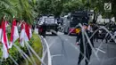 Kendaraan taktis Barracuda di area gedung KPU, Jakarta, Jumat (1/3). Sebanyak 4.039 personel gabungan dari TNI, polisi dan Pemprov DKI disiagakan dalam mengamankan aksi massa Forum Umat Islam (FUI) dan Gerakan Jaga Indonesia. (Liputan6.com/Faizal Fanani)