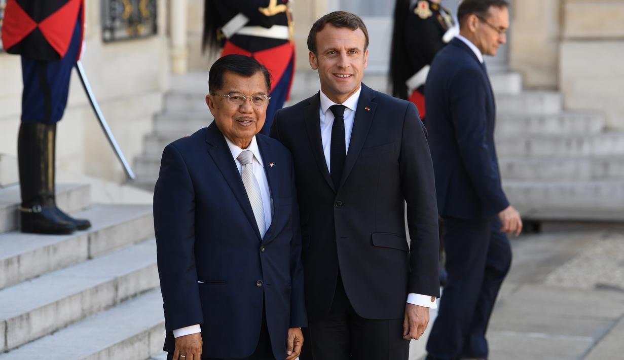 Foto Hadiri Ktt Paris Wapres Jk Disambut Presiden Macron