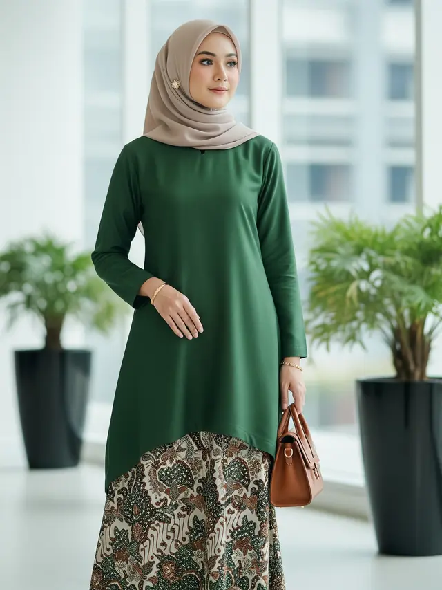 Model Gamis 3 Dunia (Image by Gemini AI)