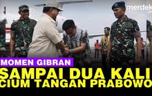 VIDEO: Momen Wali Kota Solo Gibran Rakabuming Sampai Dua Kali Cium Tangan Prabowo