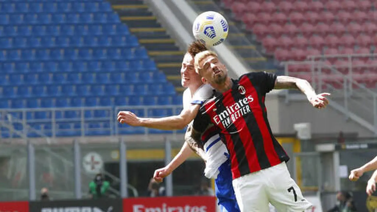 FOTO: Ditahan Imbang Sampdoria, AC Milan Kian Tertinggal dari Inter Milan di Klasemen Serie A