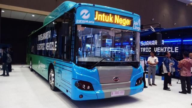 Bus Listrik Transjakarta di Busworld South East Asia 2019