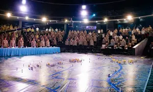 Polda Metro Jaya menggelar Tactical Floor Game (TFG) untuk pengamanan aksi 24 September 2026. (Liputan6.com/ Rifqy Alief Abiyya)