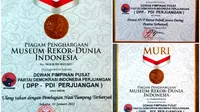 PDIP diganjar penghargaan oleh Museum Rekor Muri (MURI). (Foto: Dokumentasi PDIP).