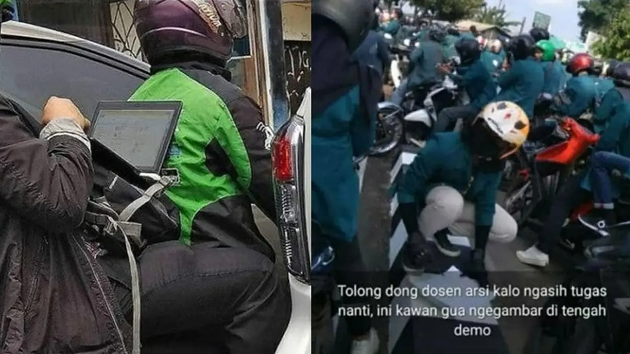 6 Potret Orang Mengerjakan Tugas di Tempat Tak Biasa Ini Bikin Tepuk Jidat